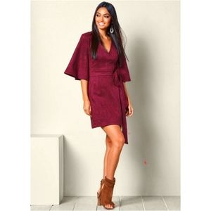 Venus v neck tie front dress